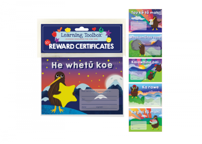 Te Reo reward certificates 30pcs
