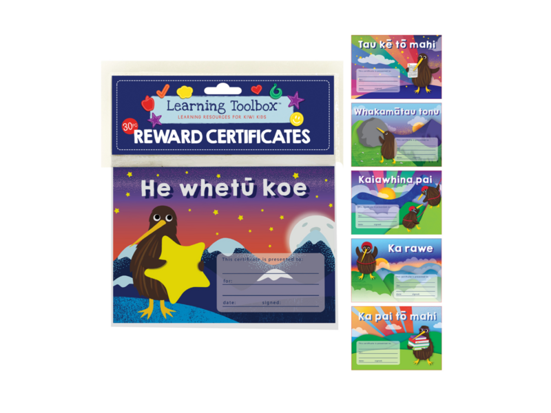 Te Reo reward certificates 30pcs