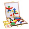 Magnetic shapes with wooden case