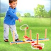 Wooden ring toss game