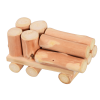 Natural barkless wooden log blocks 30pcs