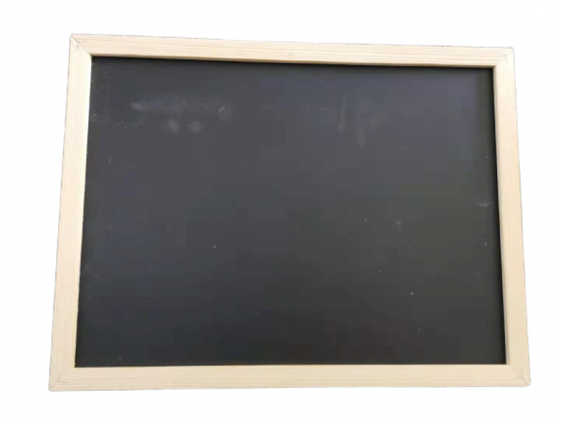 Double sided magnetic black board in wooden frame