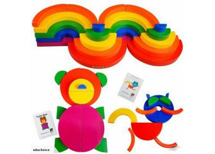 Rainbow blocks with pattern cards