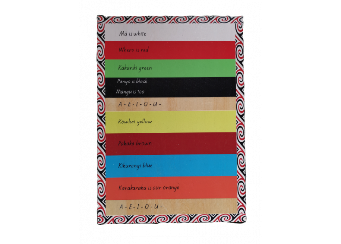 Wooden learning board - Maori colour song