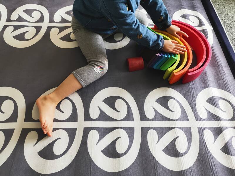 Maori pattern rug