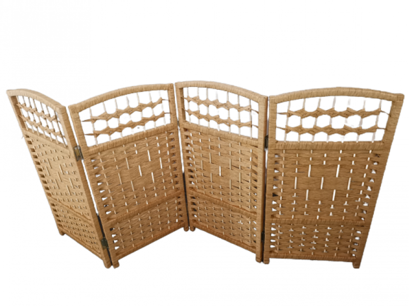 Straw woven room divider