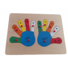 Fingers counting puzzle with knobs