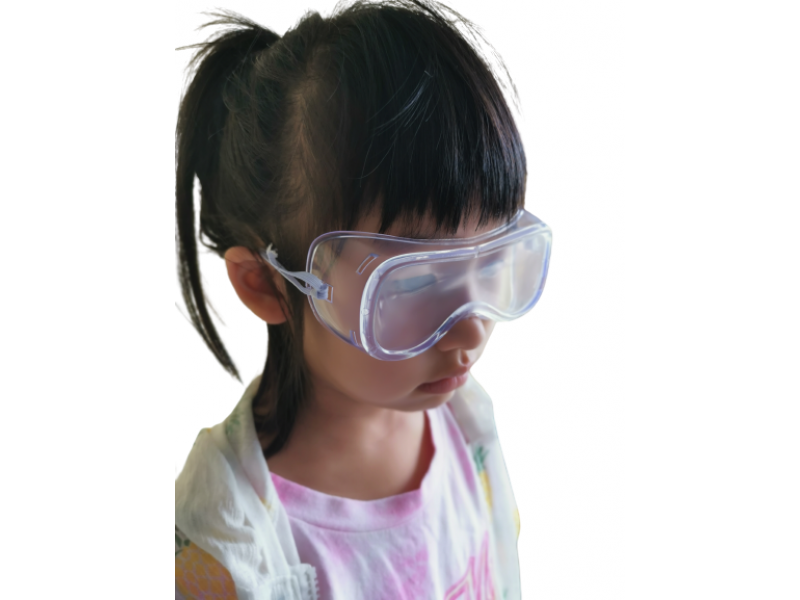 Kid' size clear safety goggles