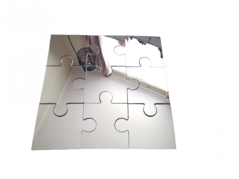 Acrylic mirror floor puzzle 9pcs