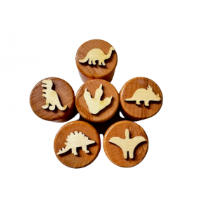 Wooden dough stamps - Dinosaur