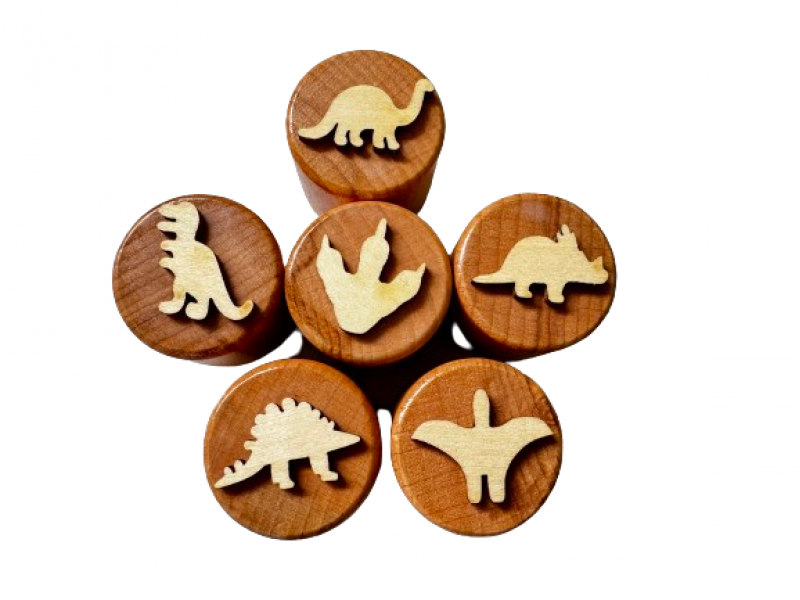 Wooden dough stamps - Dinosaur