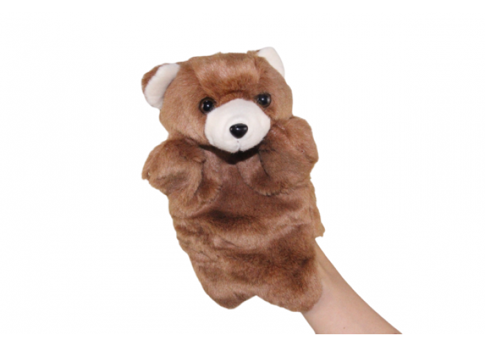 Brown bear hand puppet