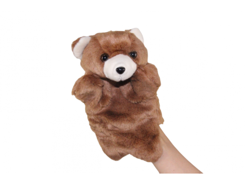 Brown bear hand puppet