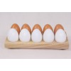 Wooden egg tray with 10 wooden eggs