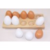 Wooden egg tray with 10 wooden eggs